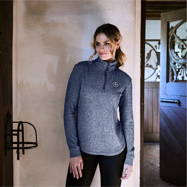 Weatherbeeta Femmes Londres Layer Longue Manche Top 1023217 - Navy Iris